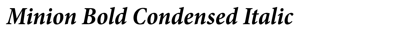 Minion Bold Condensed Italic image